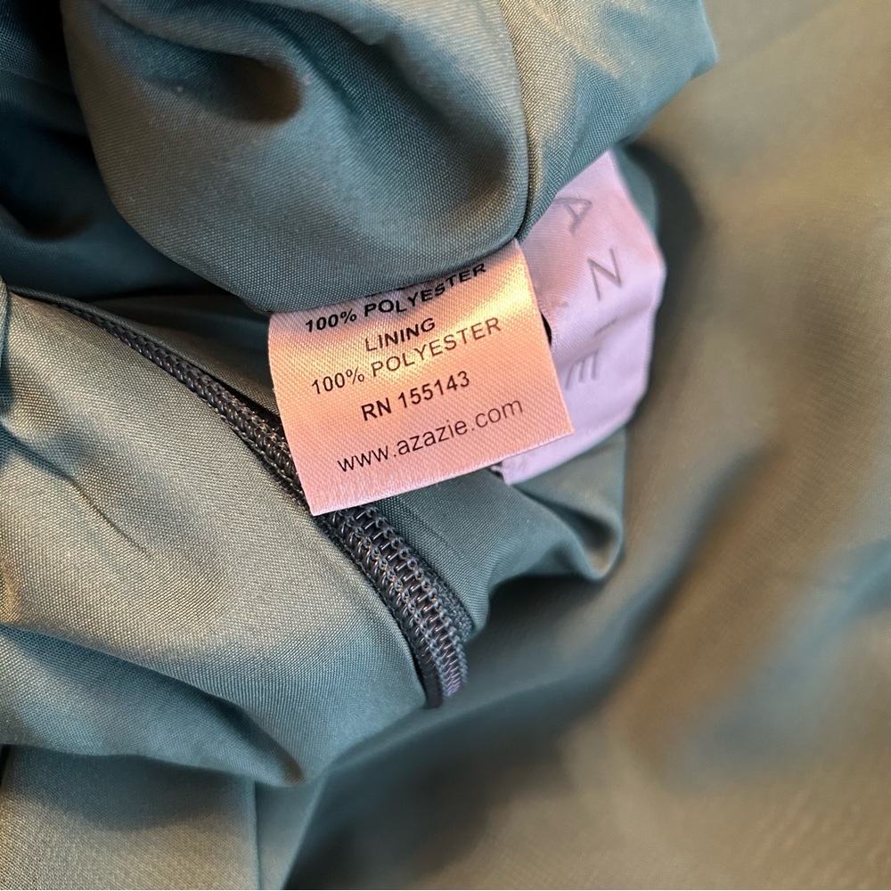 Azazie Jane Dark Green Dress - Picture 12 of 13